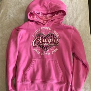 Cowgirl hardware girls hoodie size medium